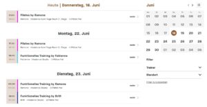 Kurs und Trainingsplan ist online